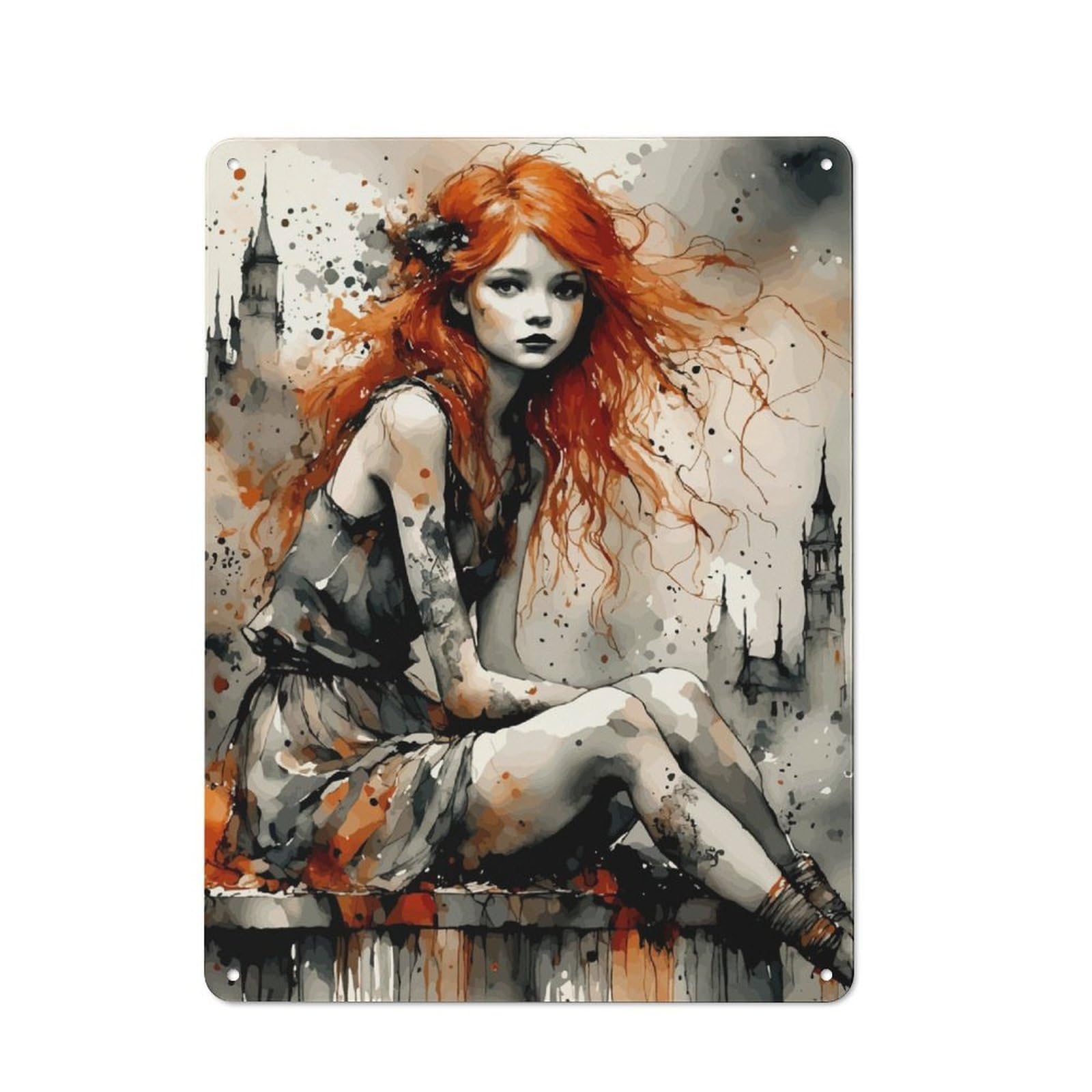 Junmoney I Miss Your Ginger Hair Tin Wall Plaque 40X30cm With For Dining Room Or Kitchen, For Vintage Wall Decor Fans, For Themed Room Decoration
