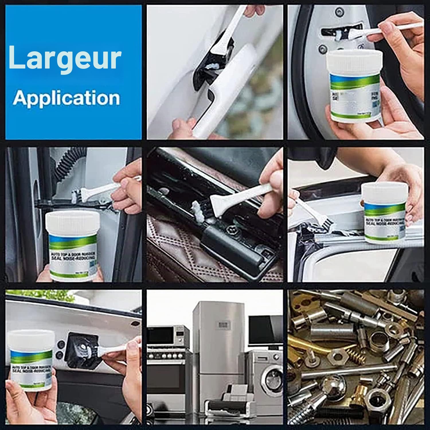 Lubrifiant réducteur de bruit de joint en caoutchouc de porte supérieure automatique, graisse synthétique de lubrifiant tout usage pour la voie de toit ouvrant de charnière de porte de voiture