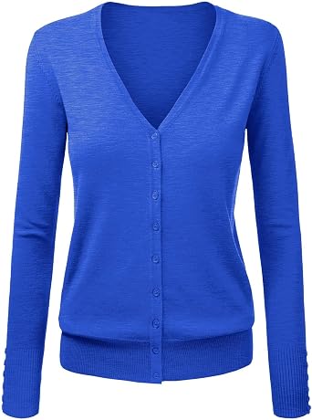 SHAOBGE Womens Fall Fashion 2024 Womens V Neck Cardigan Sweater Plus Jacket Solid Color Knitted Winter Clothes