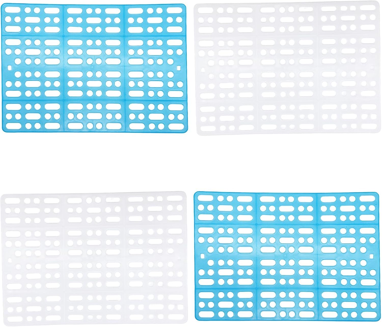 Hamiledyi 4 Piece Rabbit Feet Pad 13.4×9.8×0.4” Hole Leak Water Design for Plastic Bunny Feet Pad Playpen Feet Mats Plastic Rabbit Cage Mat for Guinea Pig Hamster Chinchilla Ferret