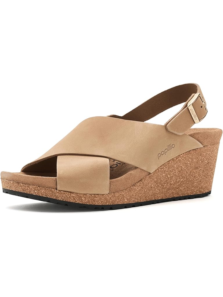 Brown Birkenstock Papillio By Birkenstock Samira Wedge - Nubuck Leather