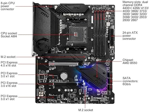Miniatura 4 de INLAND Micro Center AMD Ryzen 7 5700X - Paquete de procesador de escritorio con MSI MPG B550 Gaming Plus ATX placa base y fuente de alimentación