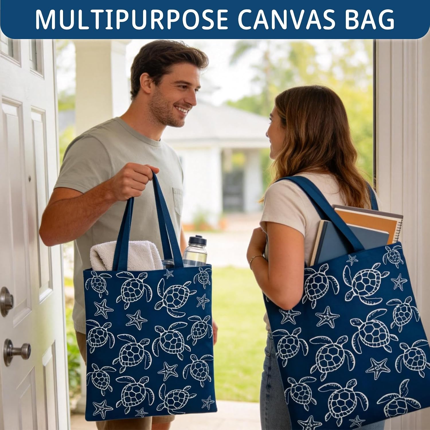 Aesthetic Canvas Tote Bag for Women,Tote Bag,Reusable Shopping Bags image 3