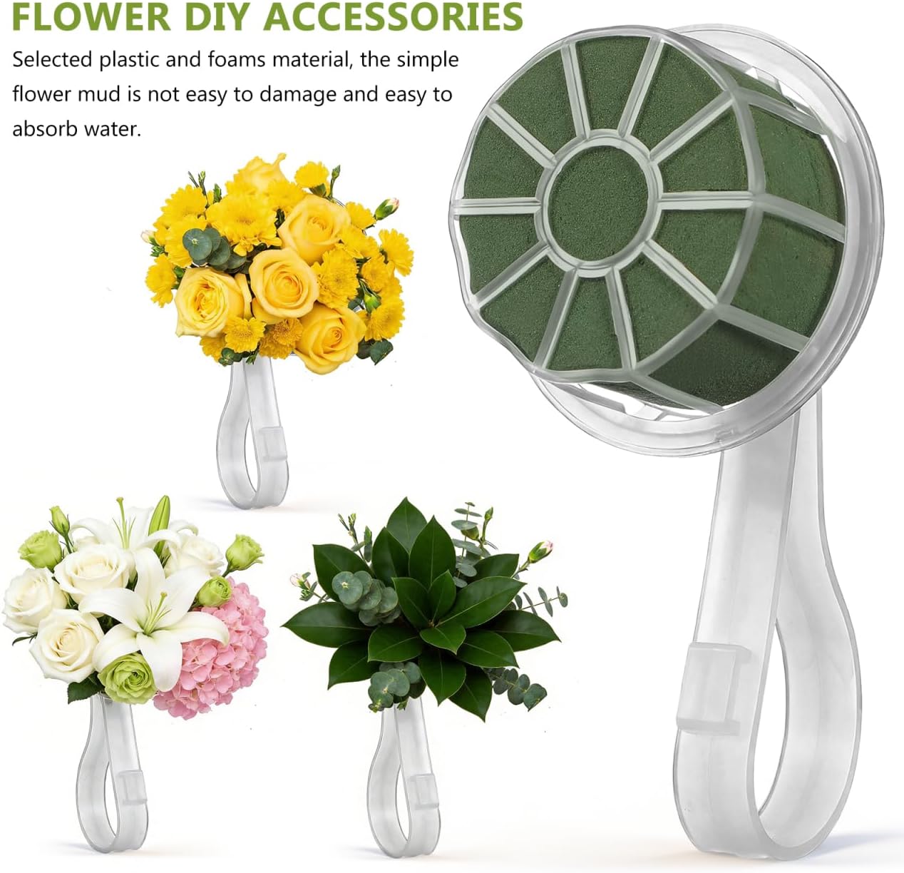 GALPADA 5pcs Bridal Bouquet Holders Floral Arrangement Handles Wedding Bouquet Holders for Bride