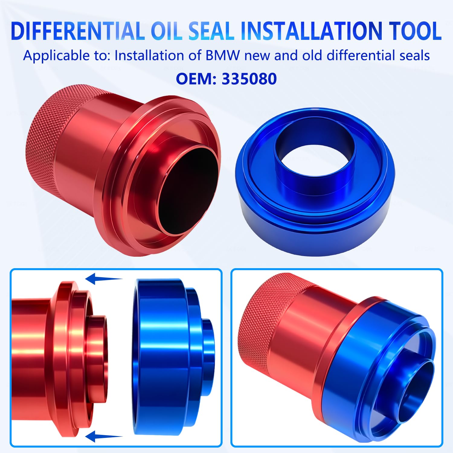 ZKTOOL Kit de herramientas para instalar y quitar diferenciales del eje de transmisión trasero, Compatible con BMW E70 E90 E91 E92 X3 X5 X6 RWD 4WD, Reemplaza 335040 335050 335060 335080 230020, con