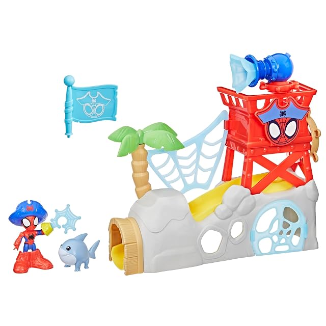 Juguetes Marvel Spidey and His Amazing Friends, Water-Webs, Isla Spidey, Set de Juego Spider-Man