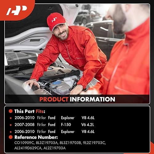 Miniatura 2 de A-Premium Compresor de CA con embrague compatible con Ford Explorer 2006-2010 4.0L y Mercury Mountaineer 2006-2010 4.0L, estilo FS20, 6PK