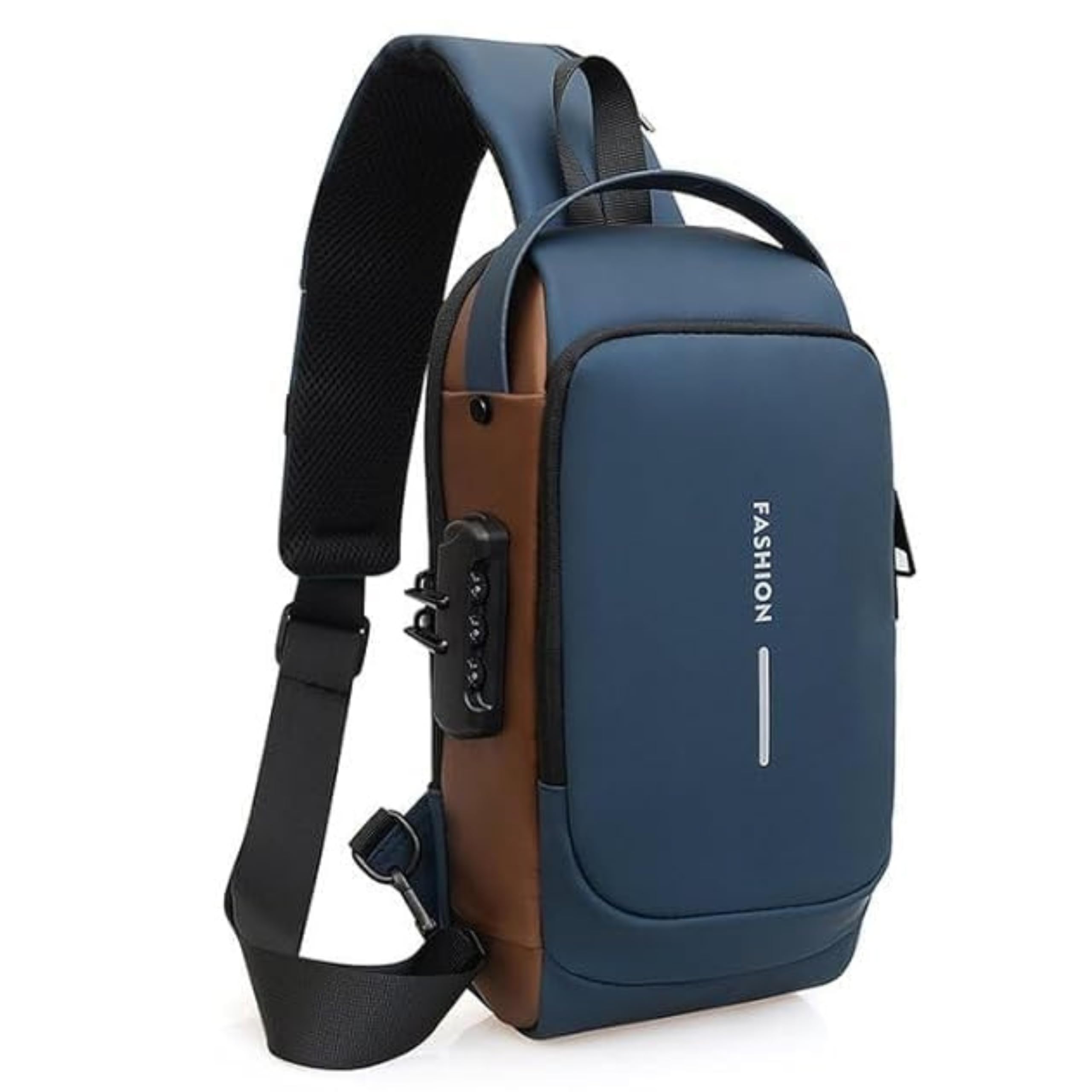 Waterproof Anti-Theft Sling Bag for Men & Women with Modify Password Lock | Crossbody Chest Shoulder Bag with USB Charging Port | Lightweight, Travel & Daily Use | Adjustable Strap-image-32