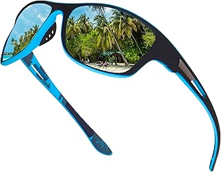 Dervin UV Protected Polarized Sports Sunglasses for Men Driving Cycling Fishing Cricket Sunglasses