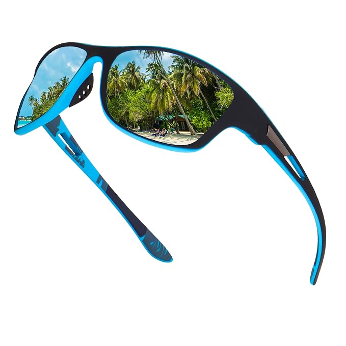 Dervin UV Protected Polarized Sports Sunglasses for Men Driving Cycling Fishing Cricket Sunglasses