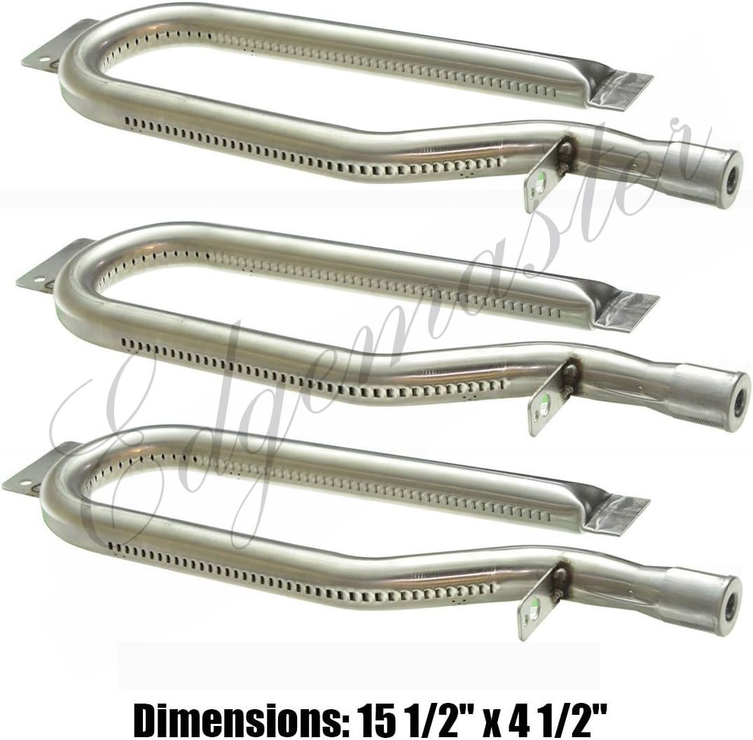 BG431(3-Pack) Universal BBQ Replacement Stainless Steel Pipe Tube Burner for BBQ Pro, Kenmore Sears, Outdoor Gourmet, SAMS Club Model Grills