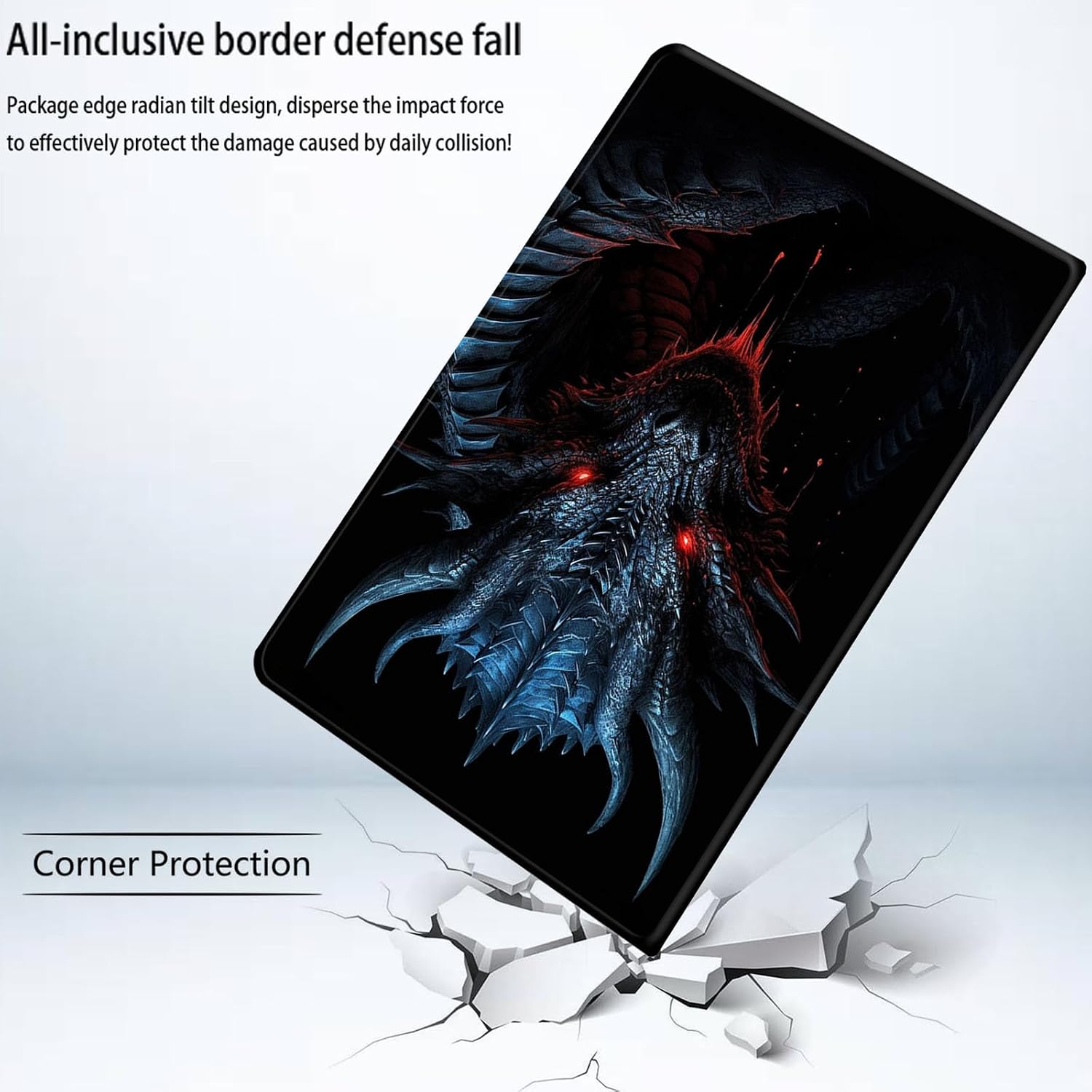 Bxgolkgd Tablet Case for iPad 11 inch (A16) 2025/ iPad 10th Generation 2022 (10.9 inch),Shockproof Stand Cover with Heat Dissipation,Auto Wake/Sleep Function,Dragon