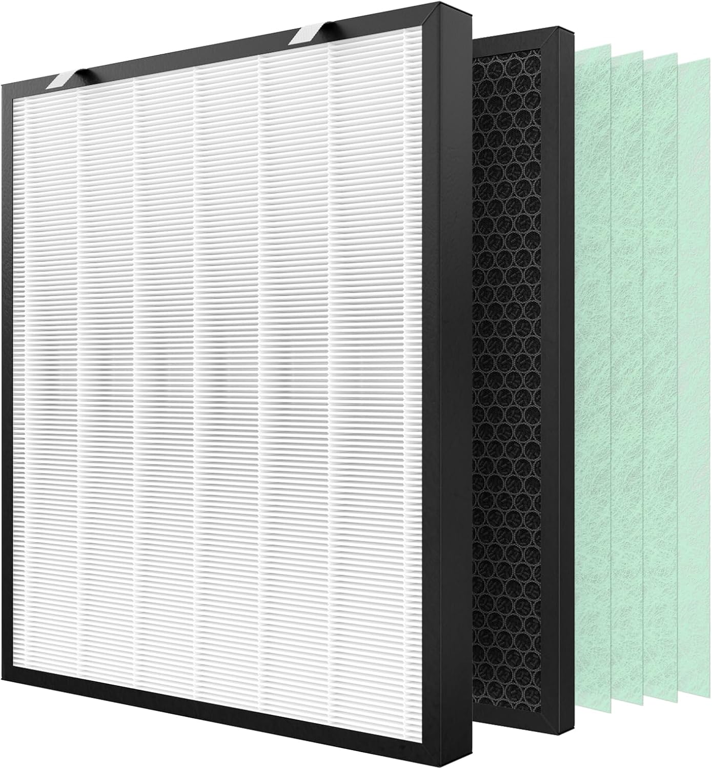 Air400 Replacement Filter for Bissell Air400 Purifier, 1 Filter +1 Carbon Filter +4 Pre-Filters, Compared to Part# 2521, 2520, 3365