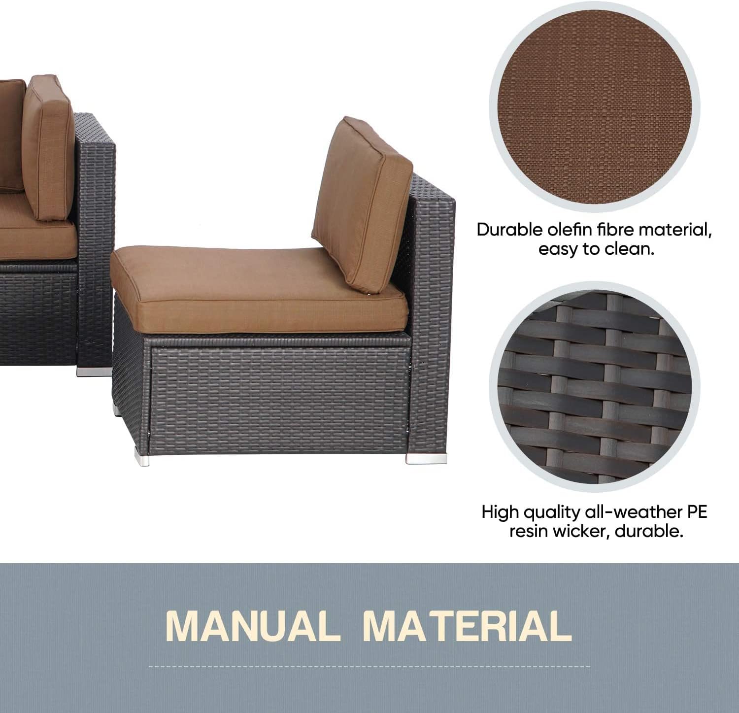 Buy Betterland 5Piece Outdoor Sectional Conversation Set Patio Sofa