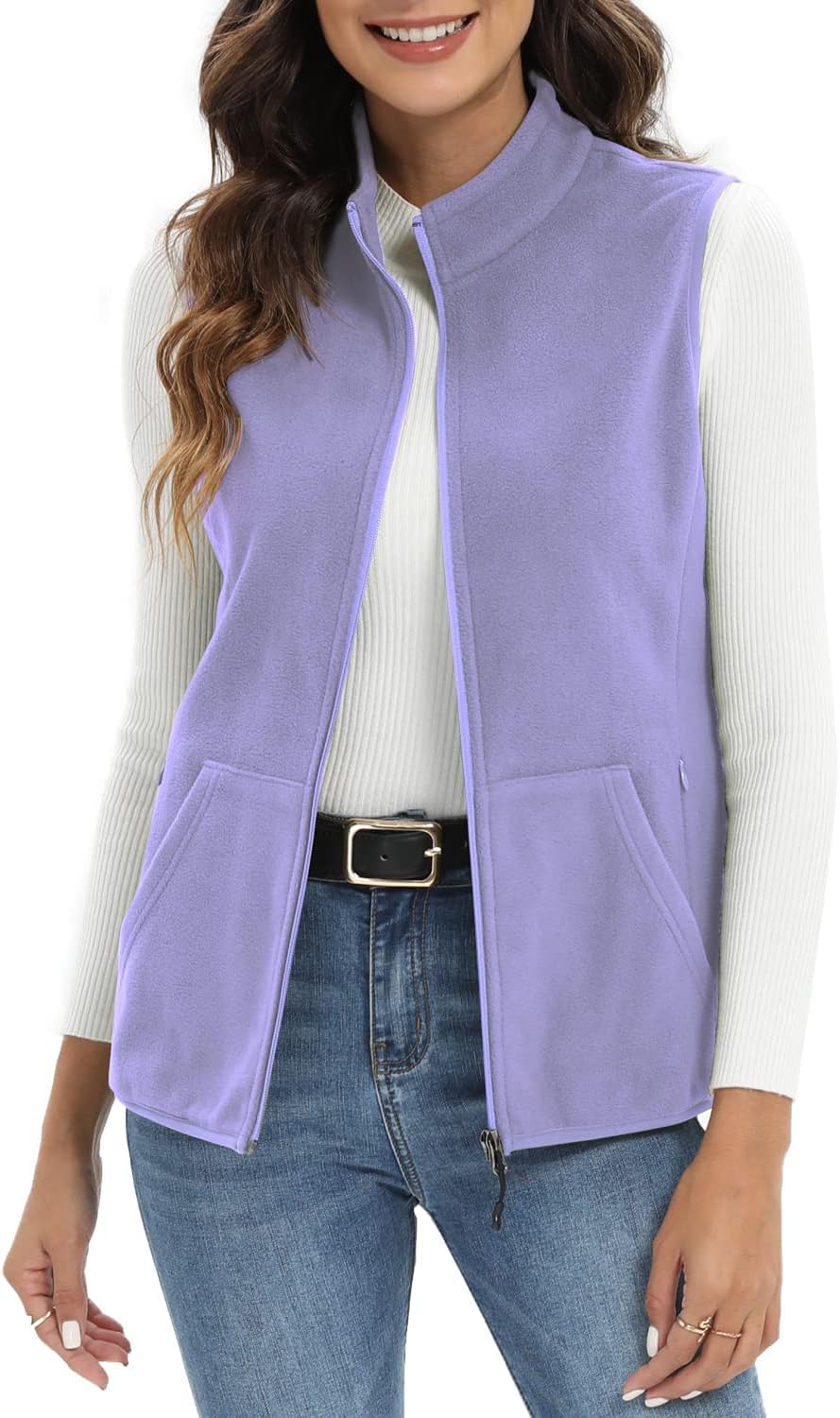 Xeoxarel Women's Fleece Vest with 6 Pockets (XS-2XL)