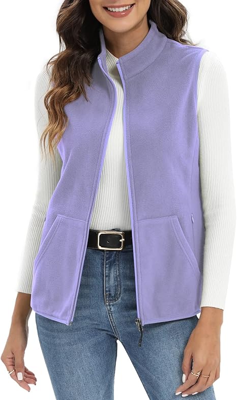 Xeoxarel Women's Fleece Vest with 6 Pockets (XS-2XL)