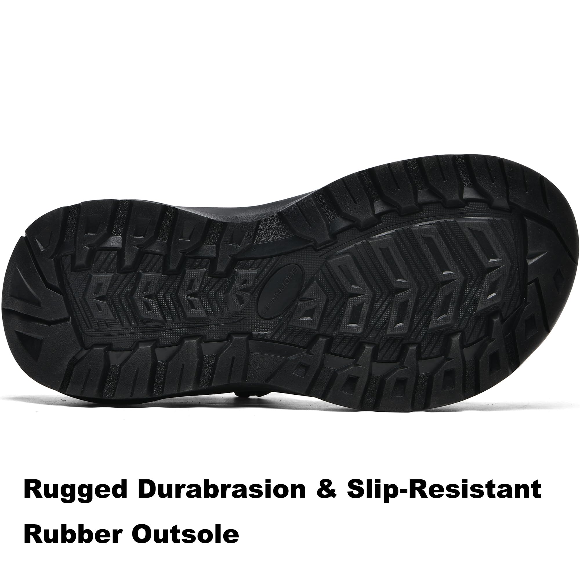 Men's Leather Athletic Sandals Hiking Shoes EVA Cushion Foam Midsole With Arch support Rugged Durabrasion Rubber Outsole — view 7