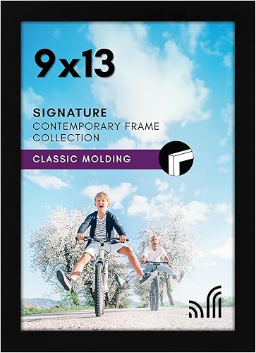 Vista 21 de Americanflat Marco de fotos de 10 x 13 pulgadas con vidrio inastillable - Colección Signature - Marcos de estilo galería hechos de madera de Negro