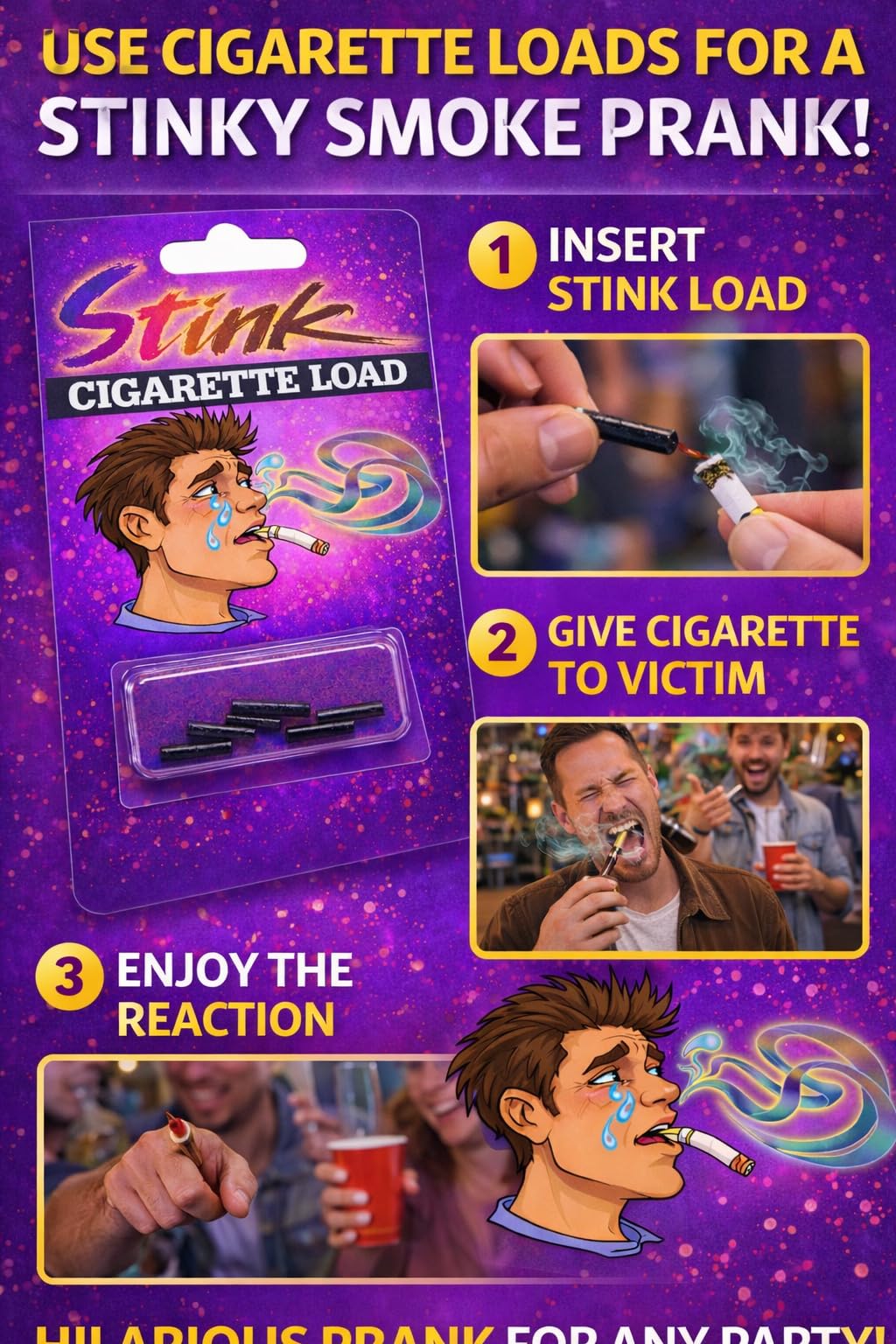 prank cigarette loads Set of 12-Stink Gag Gift : Toys & Games 00 Height 24 PACKS OF 5 Stink