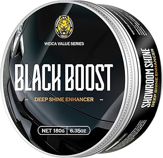 Black Car Wax Kit - Carnauba Cleaner, Scratch Resistance Auto Ceramics Coating for Faster Detailing and Lasting Shine - 180g With Waxing Sponge and Towel