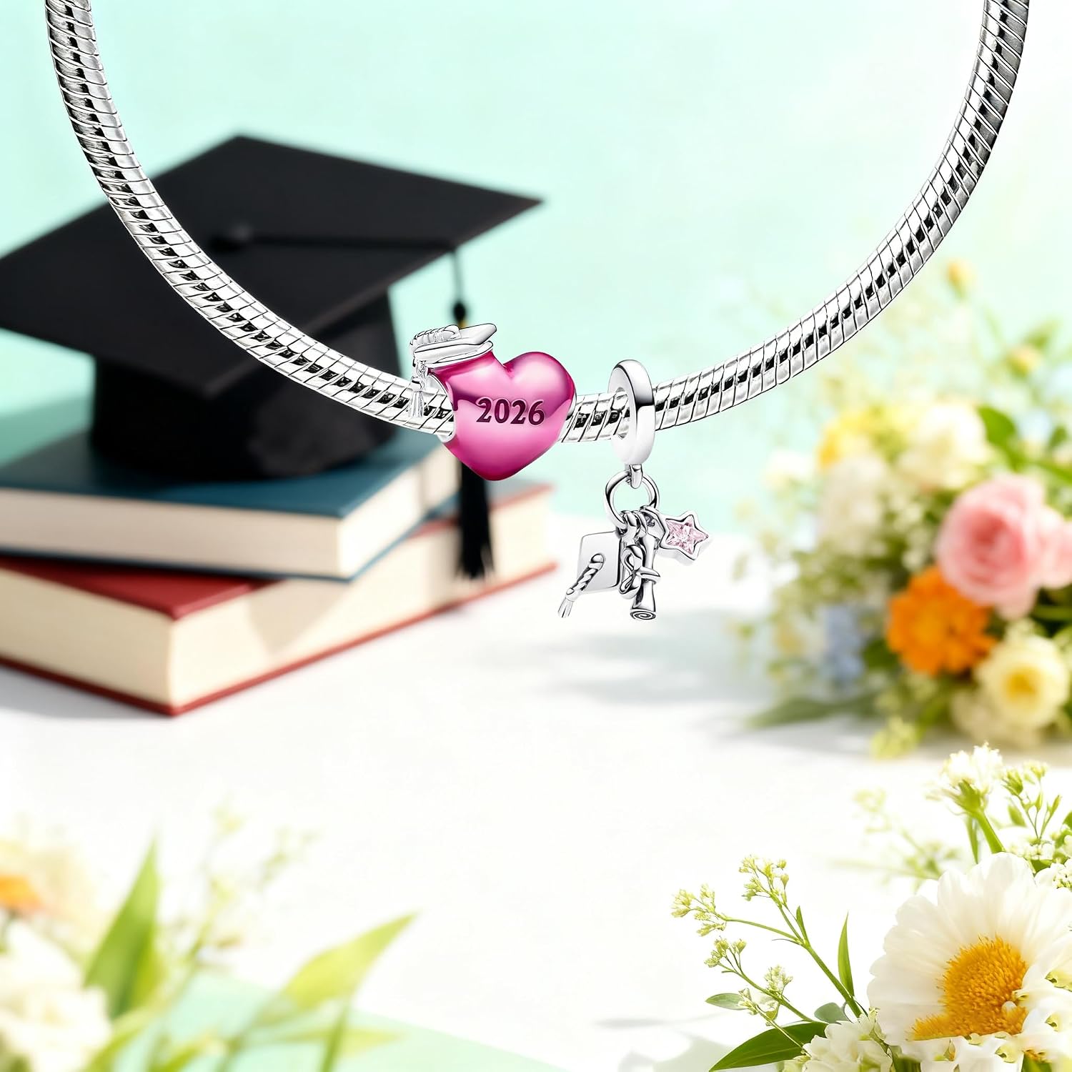 2026 Graduation Charms Bead Pendant for Bracelets Jewelry Present Charm for Women
