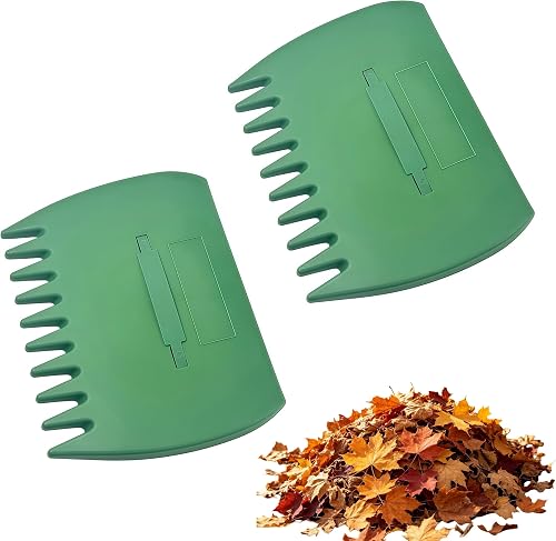Leaf Grabber, 2 Pcs Leaf Scoops Hand Rakes for Garden Yard Leaves Cleanup