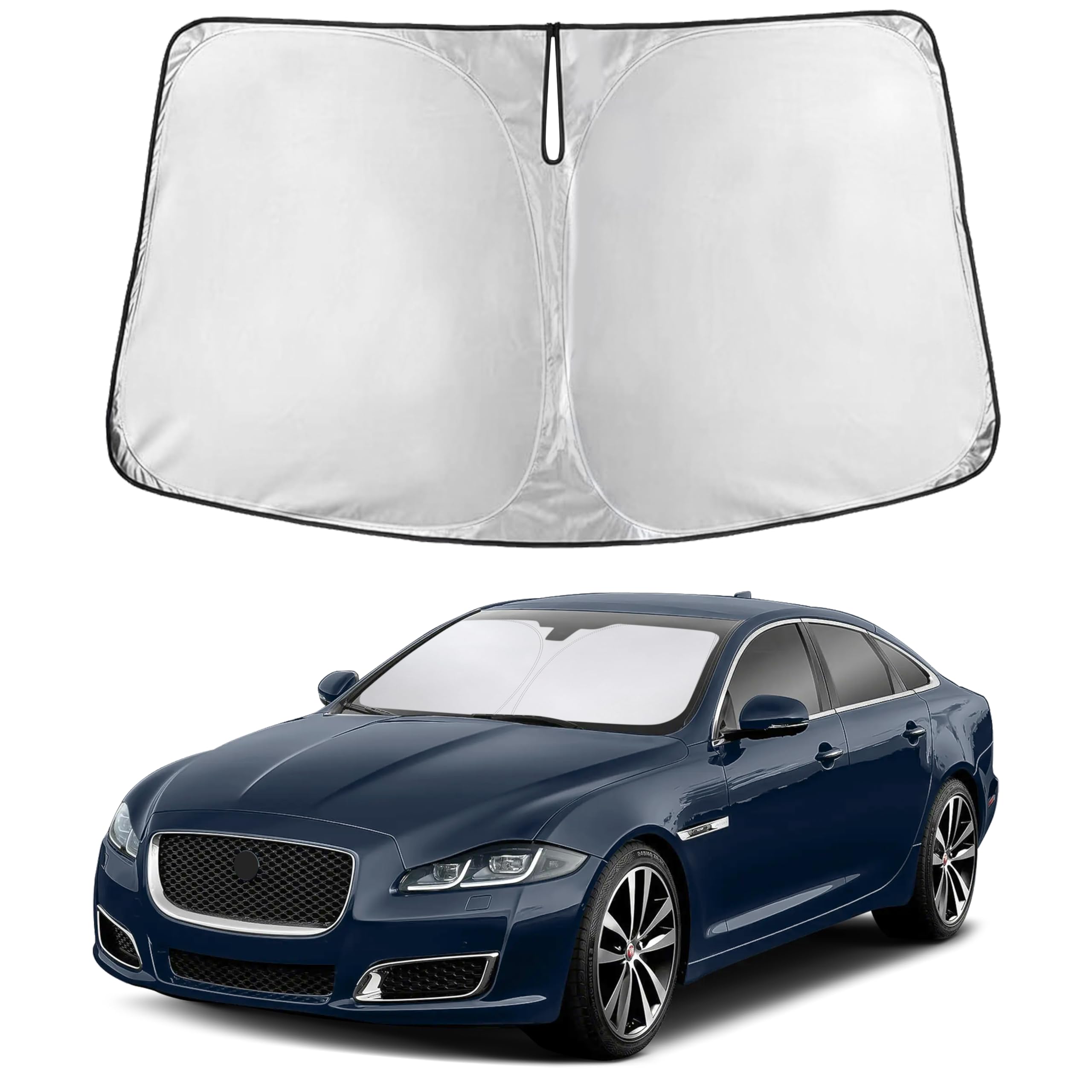 EcoNour Windshield Sunshade Compatible for Jaguar XJ 2010-2017 2018 2019