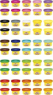 Conjunto Massinha Play-Doh - Kit com 50 Potes de Massinha, para Crianças a Partir de 2 Anos - F1535 - Hasbro, Cores variadas