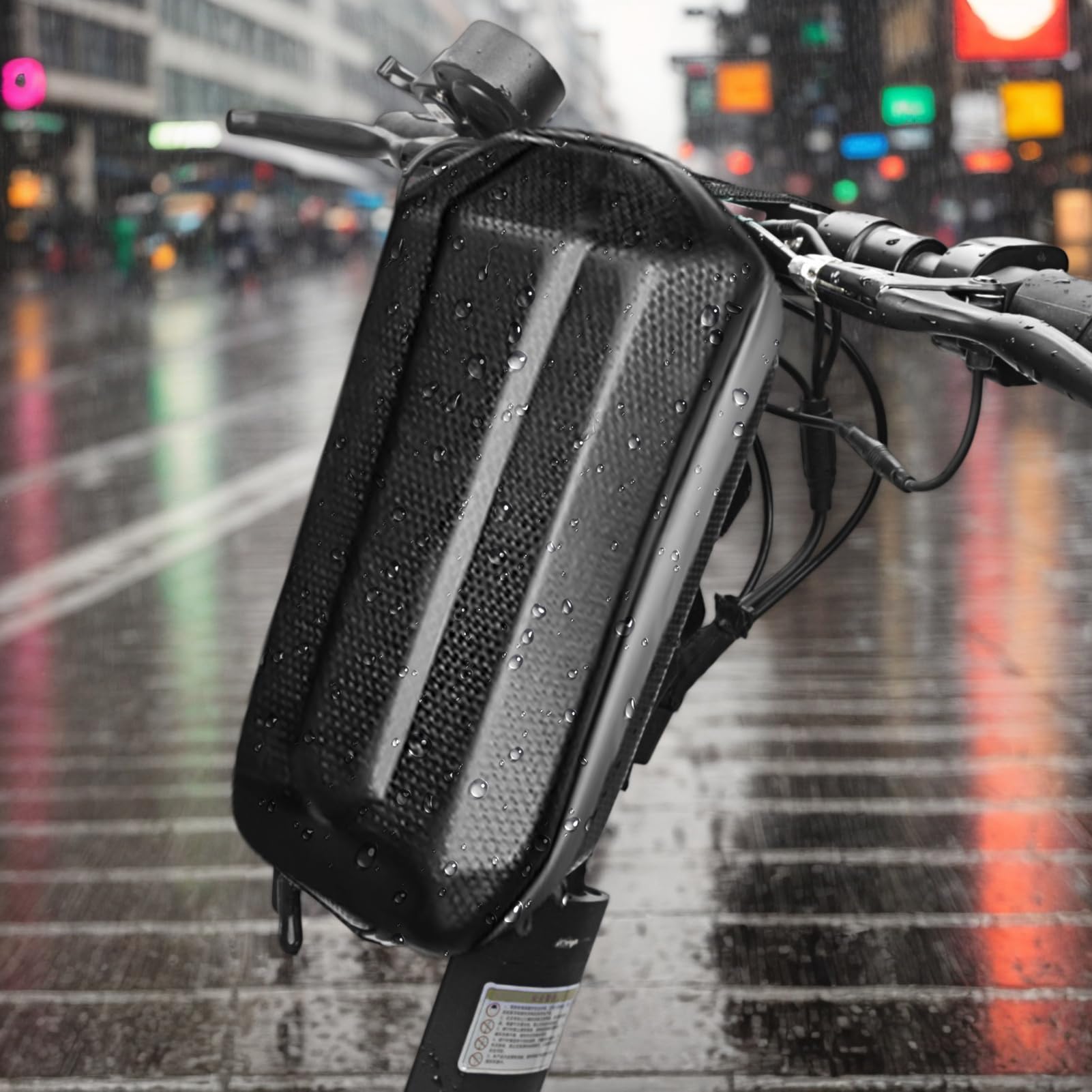 Sacchetto elettrico per scooter – Contenitore per sacchetti per scooter elettrico, 3 l, custodia rigida anteriore | per scooter elettrici, borse per il trasporto, borsa per scooter