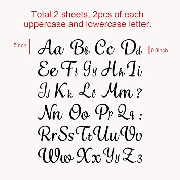 Fanbay 104 Pieces 1.5 Inch Iron On Letters Heat Transfer Letters Paper for Clothing Sport Jersyes T Shirts Team Name(Black)