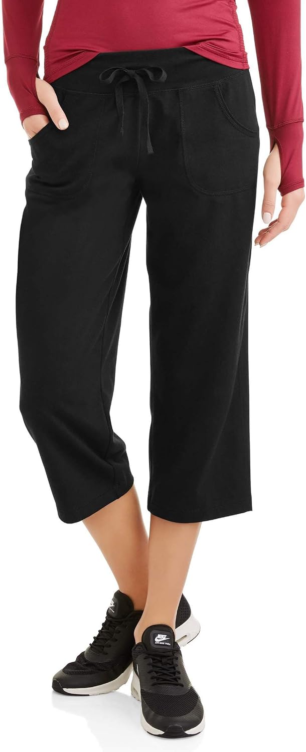 Athletic Works Women's Active Knit Capri Black