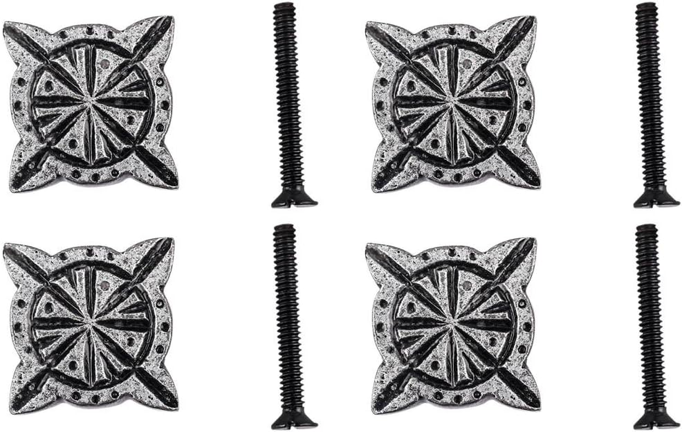 Renovators Supply Manufacturing Iron Cabinet Knob Pewter Finish Target Design Cabinet Hardware Pack of 4