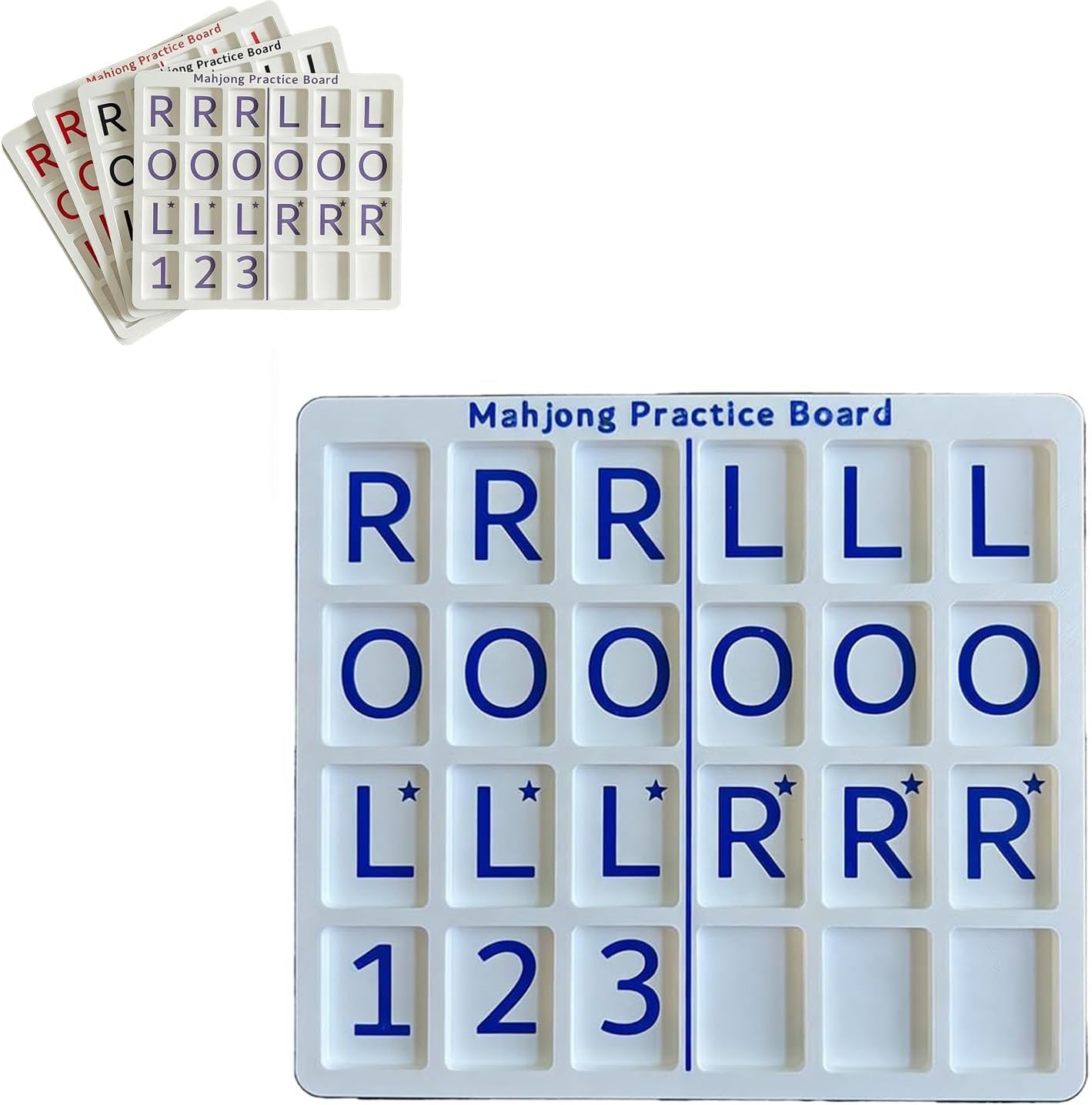Mahjong Practice Board, 3D Printed Solo Mahjong Board, Single Player American Mahjongs Strategy Aid with 24 Slots, Portable Practice Boards for Beginners and Advanced Players
