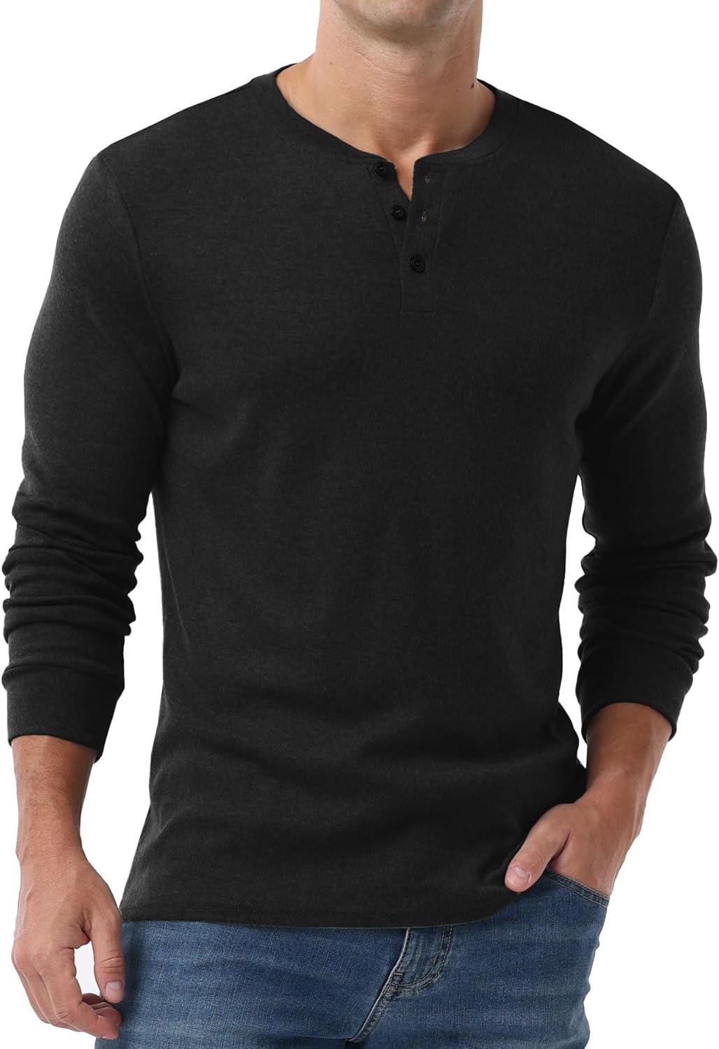 Sailwind Men's Henley Shirts Long Sleeve Casual Classic T-Shirts Button Henley Pullover Tee