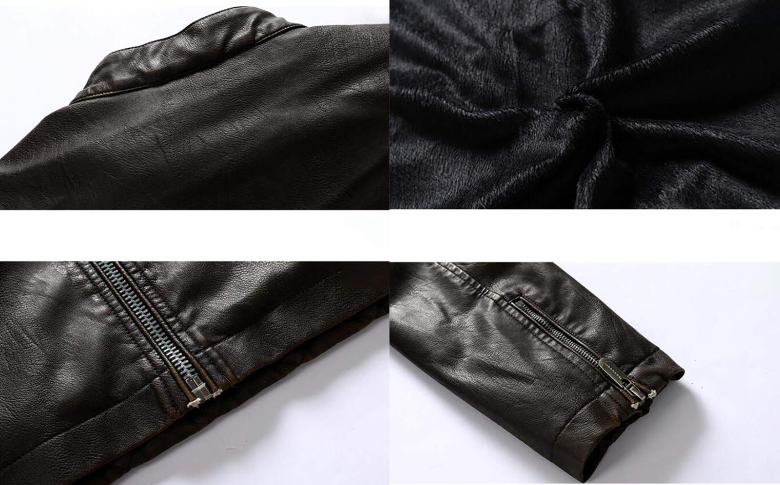 Giacca da Moto con Protezioni,Giacca in pelle retrò tendenza PU giacca stile nostalgico europeo e americano Certificata CE