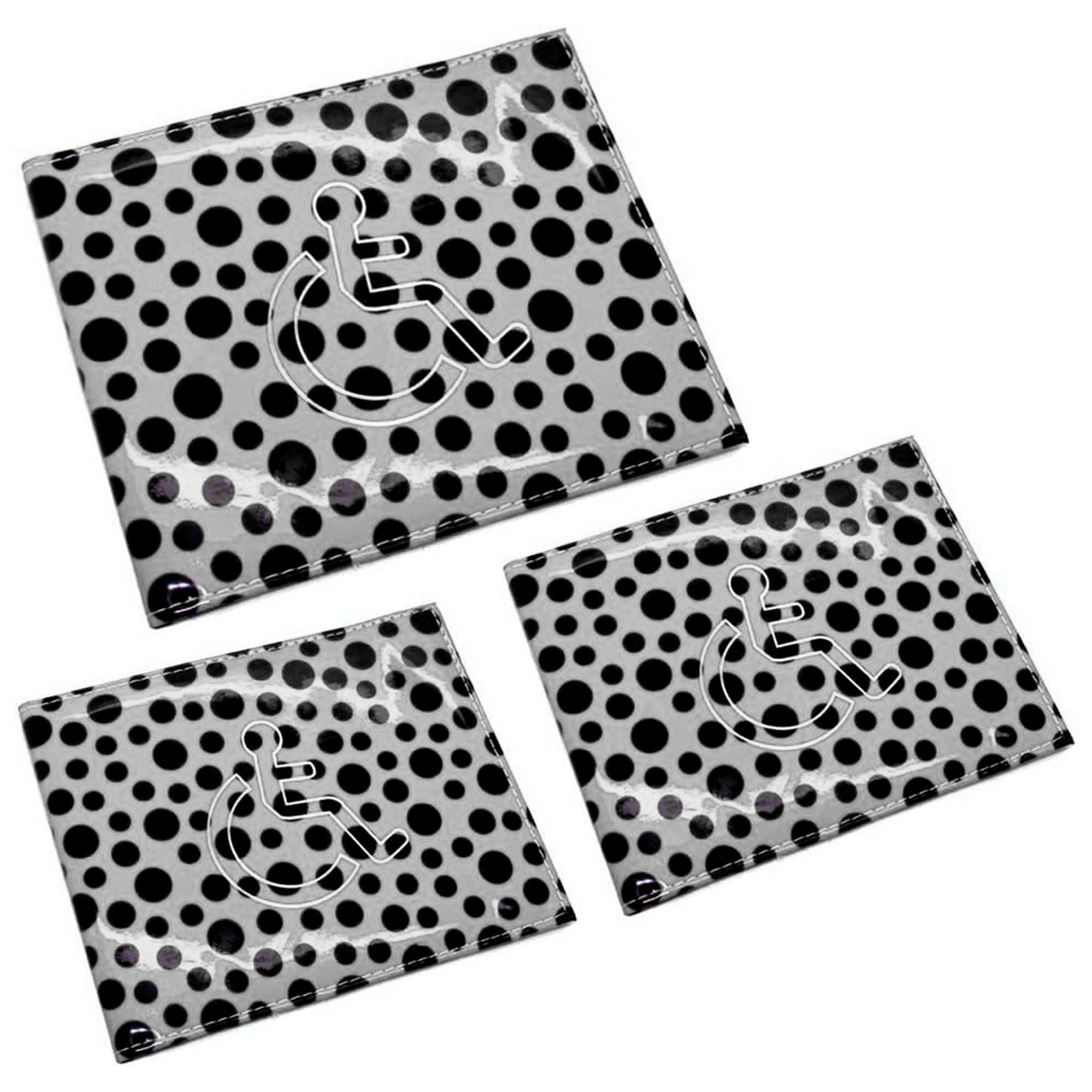 Disabled Badge and Timer Holder Disabled Badge Holder for Car Blue Badge Protector Hologram Safe Parking Permit Display Cover Disability Badge Cover Polka-Dot (Grey) — image 1