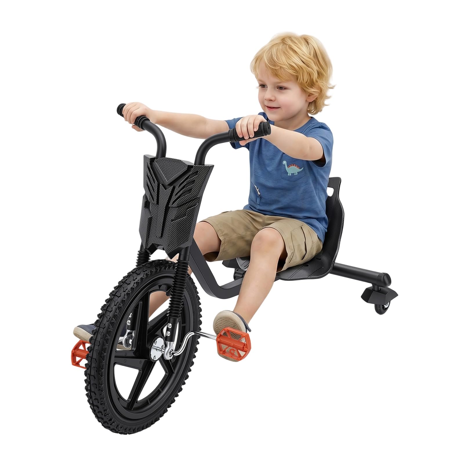Drift Trike 3 Wheel Kids Pedal Go Kart Tricycle for Kids Over 6 Years Old