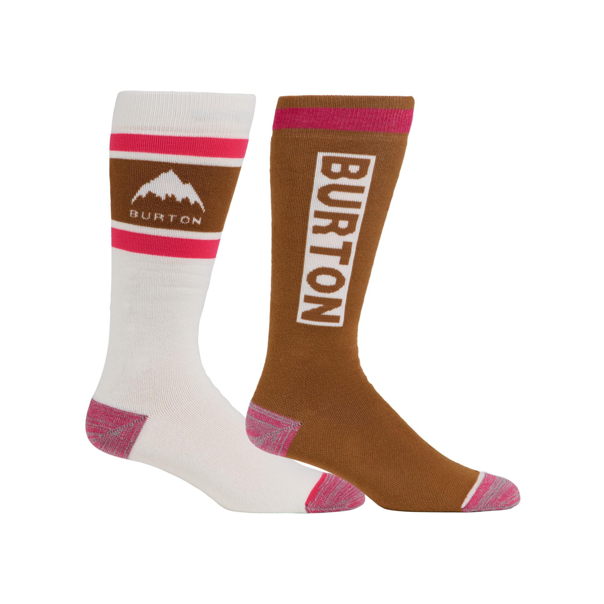 Burton Women’s 2-Pack Weekend Midweight Winter Socks – Warm Snowboard Socks with Arch Support & Reinforced Toe & Heel