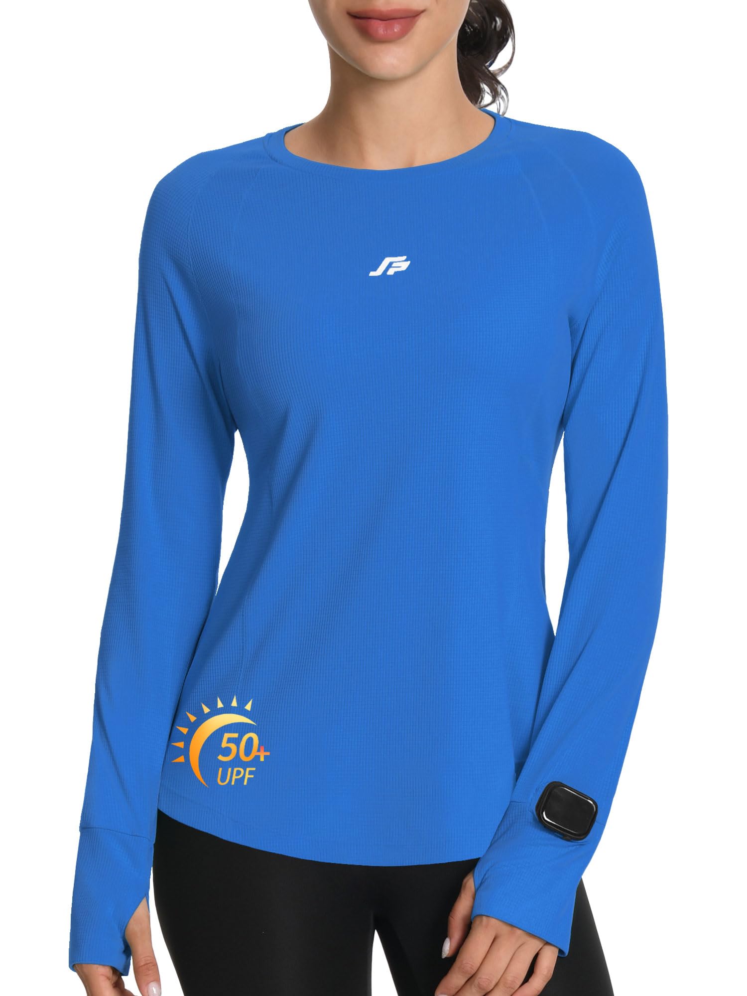 ANGEL CITIZ Langarmshirt Damen UPF 50+ Sport Oberteil für Damen Sport Tops Laufshirt Langarm Yoga Shirt mit Daumenlöcher