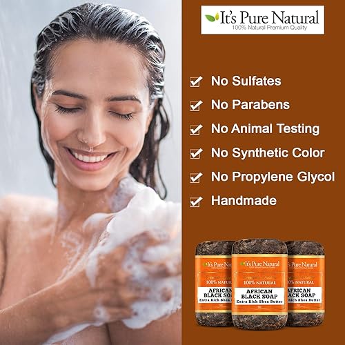 Miniatura 6 de ES pura natural 100% natural jabón negro africano
