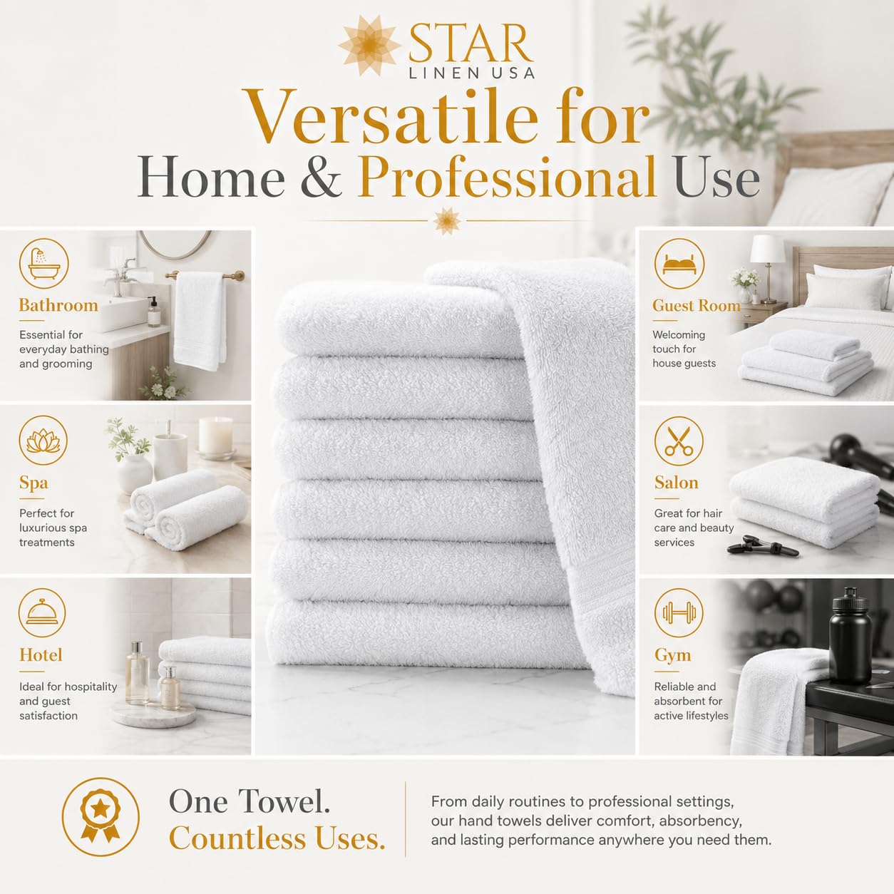 Amazon.com: Marquis Mills Embrace Supima Hand Towels, 20 x 32 in