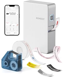 NIIMBOT N1 Etikettendrucker, B18 Upgrade Selbstklebendes Etikettiergerät Beschriftungsgerät, Tragbarer Thermotransfer Label Printer Farbdruck Etiketten nterstützt das Drucken von Geschenkbändern - Amazon product rated Grade A