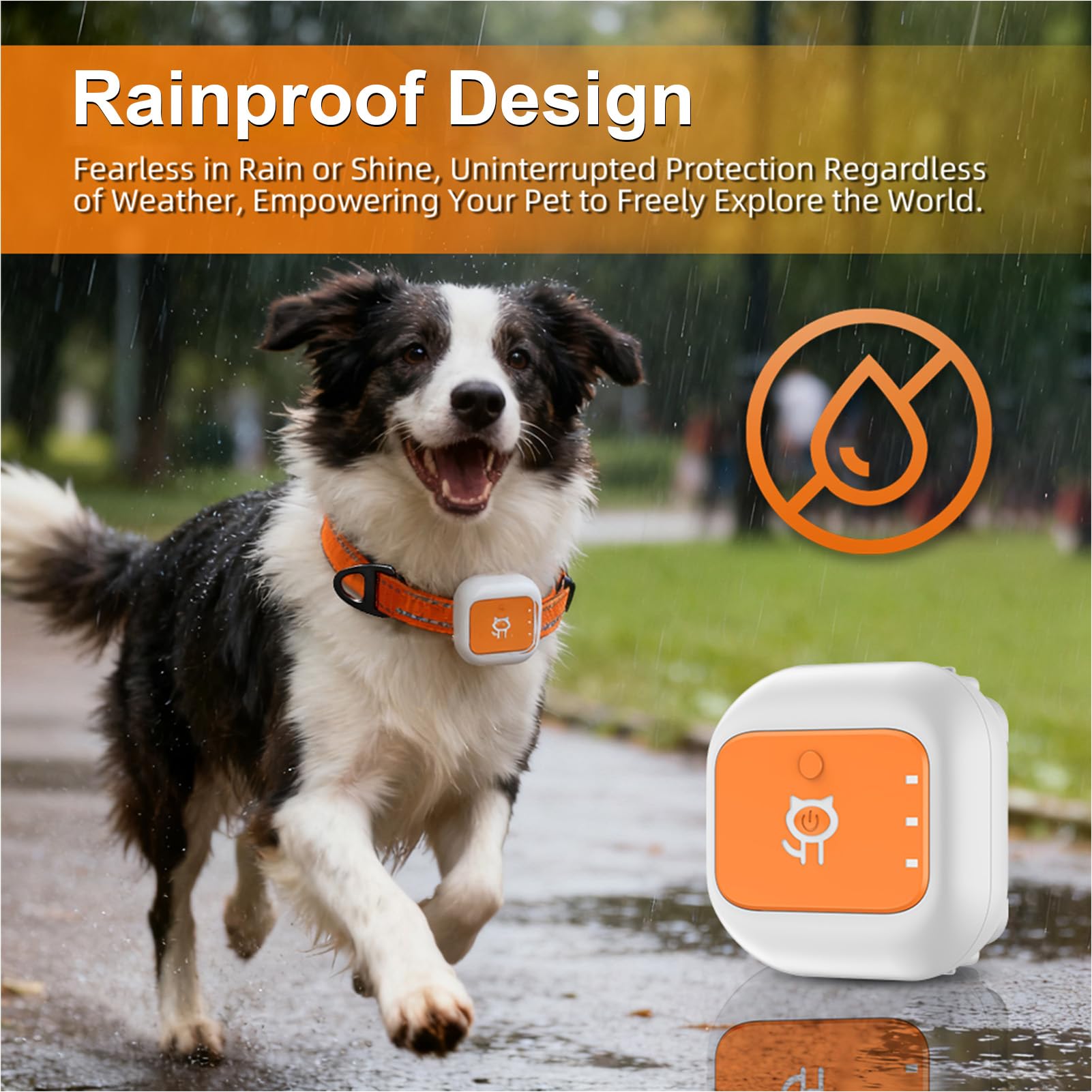 Tangxi Rastreador GPS para Mascotas, Localización en Tiempo Real con Alerta SOS, Cerca Electrónica, Dispositivo de Monitoreo de Collar Antipérdida a Prueba de Agua para Perros, Ga (Versión Eurasia
