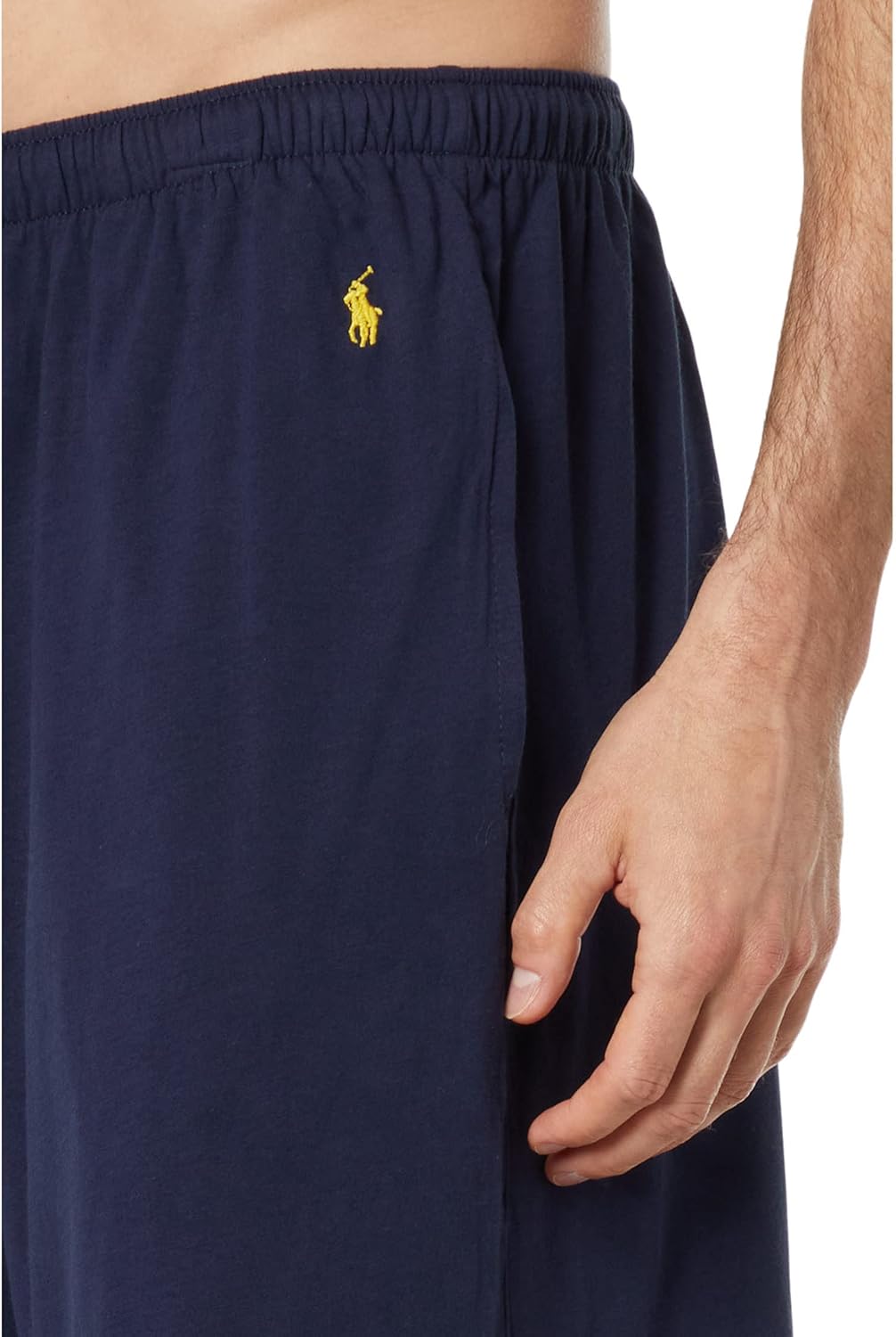 POLO RALPH LAUREN Enzyme Lightweight Cotton Sleepwear Relaxed Sleep Shorts Cruise Navy Polo Yellow Pp SM - Image 3