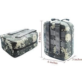 Carlebben EMT MOLLE Ifak Pouch Tactical MOLLE Medical First Aid Kit Utility Pouch ACU Camouflage