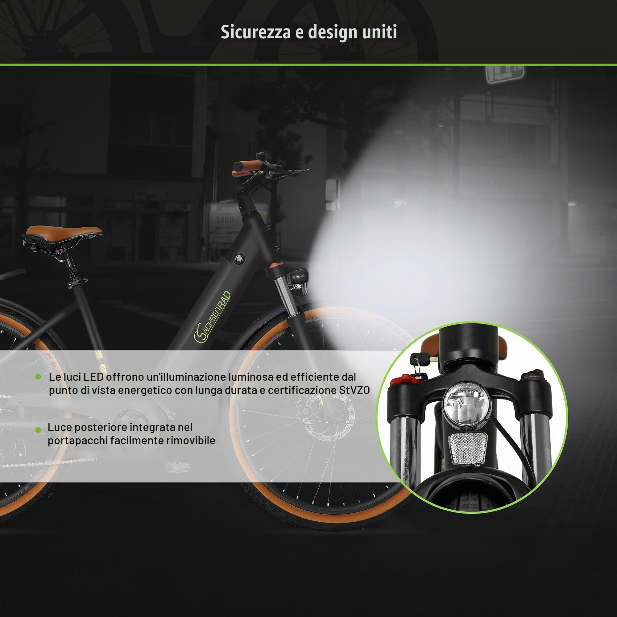 C5 Bici Elettrica Trekking 27,5'' ATB, Motore Centrale ANANDA 70Nm, 540Wh Batteria rimovibile, 9 Velocità, Freni Idraulici, E-Bike da Turismo per Uomo e Donna, Conforme UE, Modello 2026