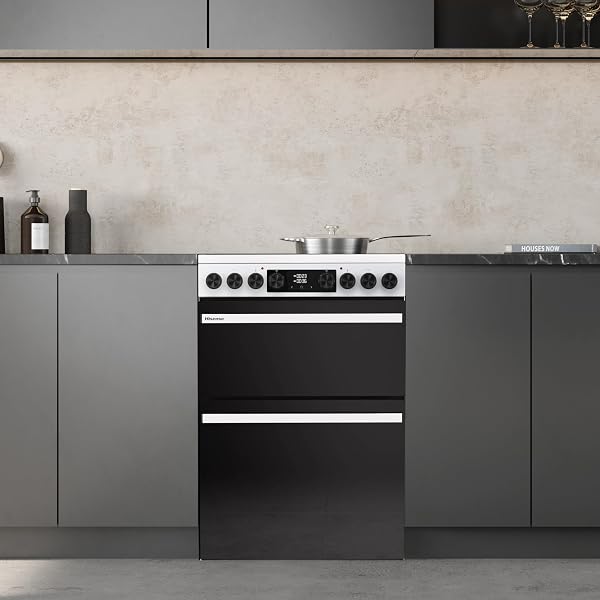 Hisense Hi6 Max 60cm Electric Cooker with Ceramic Hob HDCEC6C20W - White - A Rated - 2