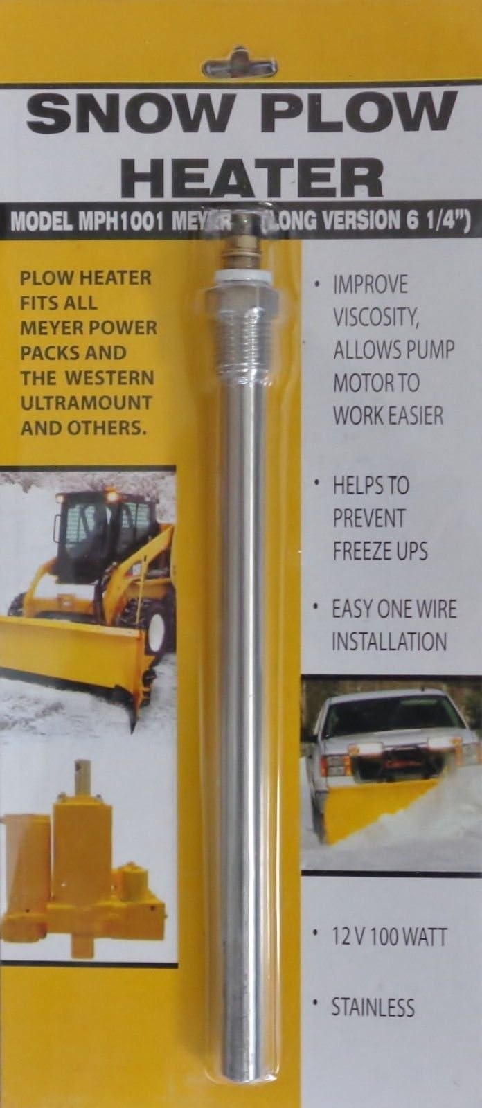 Combined Manufacturing Snow Plow Heater - Keep Your Engine Running In Cold Weather - Improves Oil Viscosity