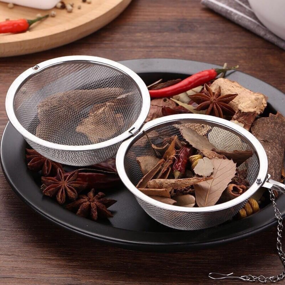 Colino da tè in acciaio inox, infusore a sfera, infusore per tè verde (2 pezzi, piccolo)