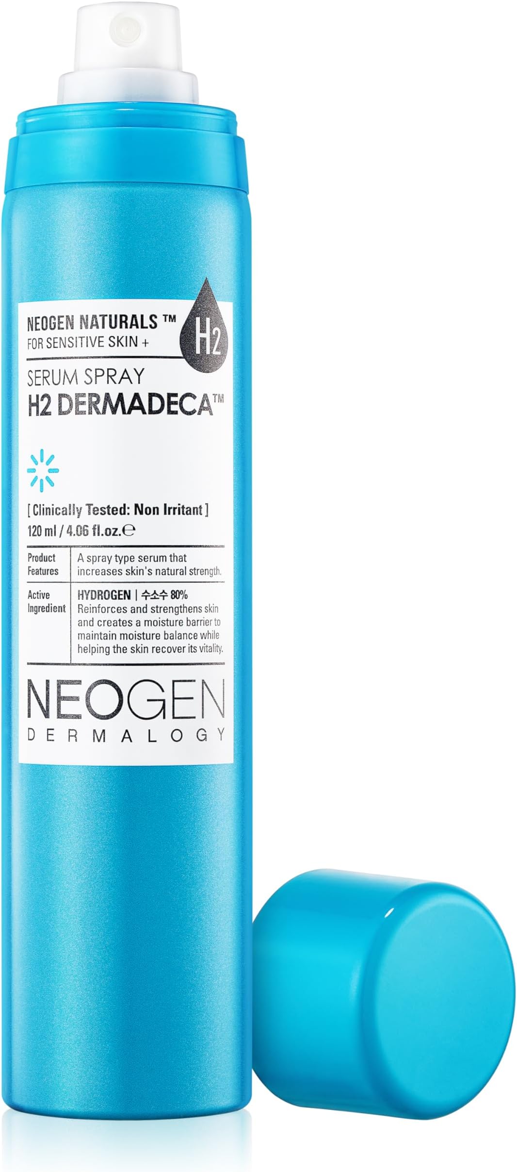 [K-Beauty] Neogen H2 Dermadeca Serum Facial Spray | 80% Hydrogen-Water Face Mist Hydrating Serum w/Niacinamide Vitamin C & Centella 4.06 fl oz